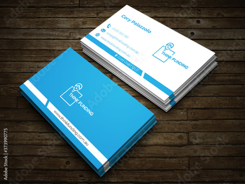 White and Blue amazing simple designed business card