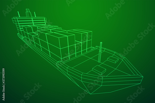 Heavy dry cargo ship of bulk carrier