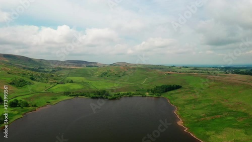 Wallpaper Mural Aerial landscape showing a lake surrounded by green countryside, bright summers day. Torontodigital.ca