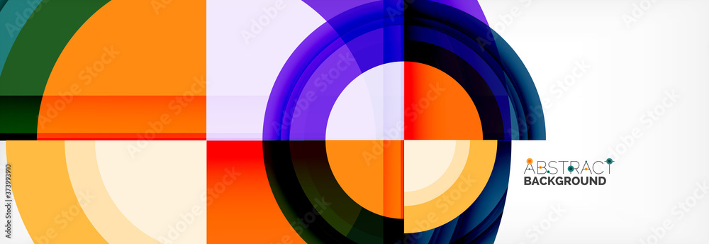 Round shapes, triangles and circles. Modern abstract background Round shapes, triangles and circles. Modern abstract background
