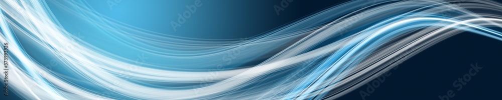 Abstract elegant wave panorama design illustration - obrazy, fototapety, plakaty 
