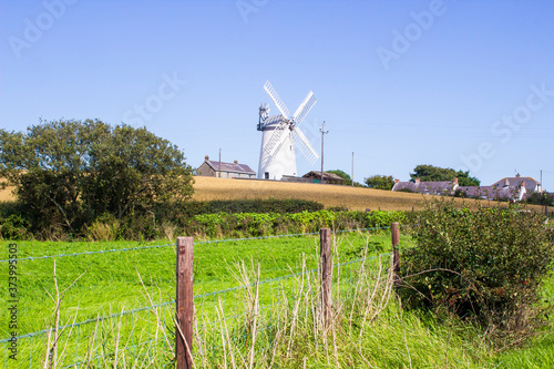 The traditional Ballycopeland Windmill on a bright summers day. photo