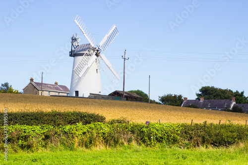 The traditional Ballycopeland Windmill on a bright summers day. photo