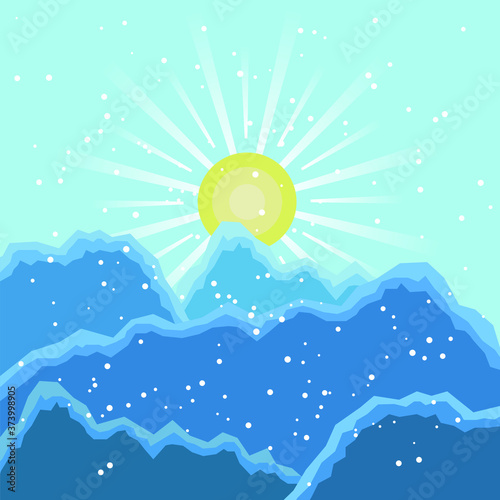 vector illustration of a winter landscape