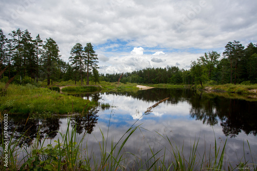 lake and clouds