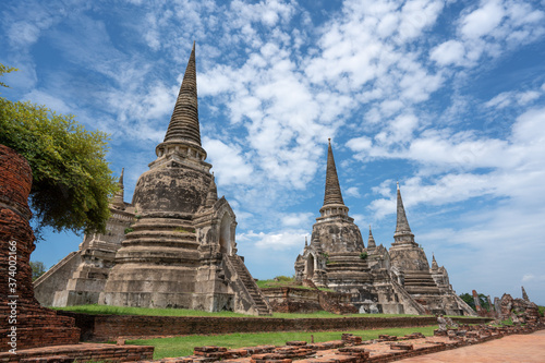 Wat Phra Si Sanphet Is the former royal temple of the ancient palace Located at Tambon Pratu Chai Phra Nakhon Si Ayutthaya District Phra Nakhon Si Ayutthaya Province, Thailand