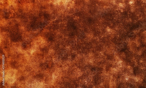 Orange ocher sepia mahogany copper color tone brown old vintage retro textures grunge rough shabby concrete background spotted patchy abstract wallpaper banner wall photo