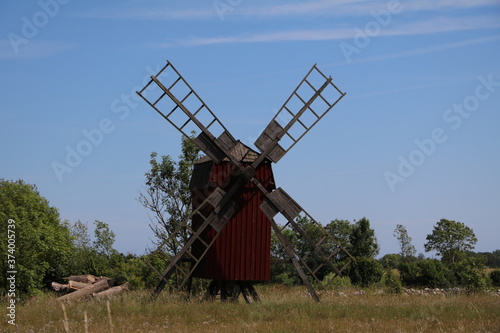 Historic windmill at Öland, Sweden