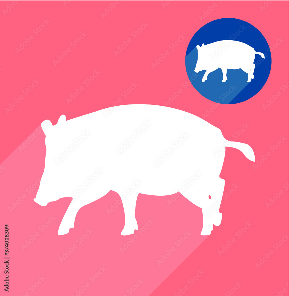 Pig silhouette