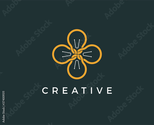 minimal idea logo template - vector illustration