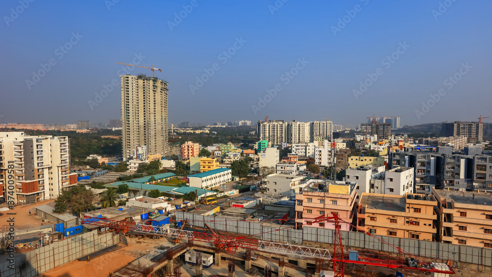 Hyderabad, INDIA - January 11: Hyderabad is the fourth most populous city and sixth most populous urban agglomeration in India, on January 11 2018, Hyderabad, India
