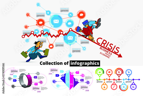 Business infographic elements data visualization vector design
