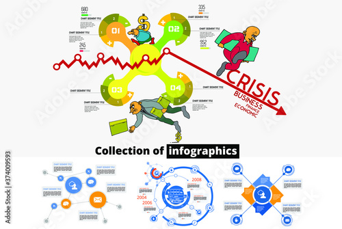 Business infographic elements data visualization vector design