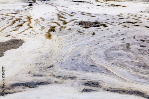 Melting Ice on river texture background