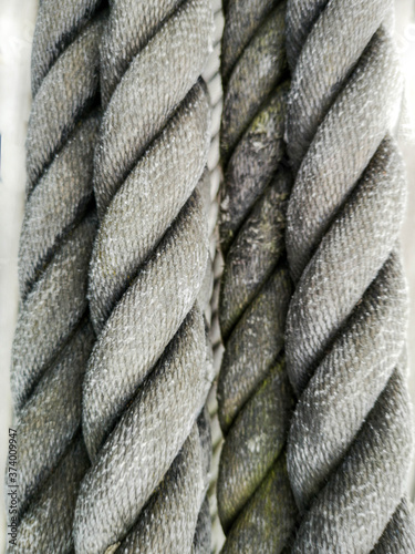 Super close up of a thick rope