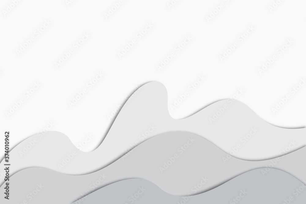 White and grey paper cut out effect, abstract background White and grey paper cut out effect, abstract background