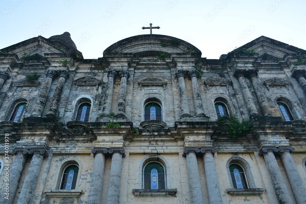Taal basilica church facade in Batangas, Philippines