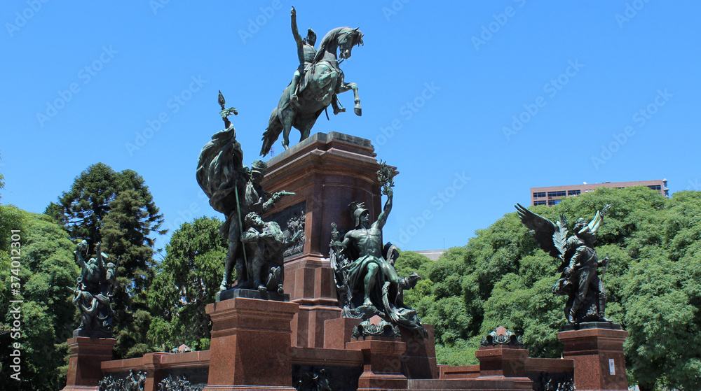 Fototapeta premium General San Martin Monument at San Martin square, Buenos Aires, Argentina.