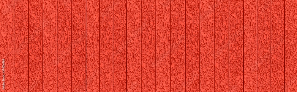 Fototapeta premium Panorama of Red aluminum plate with rough pattern and background seamless