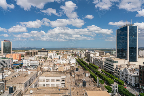 Bird eyes view of Tunis is the capital and the largest city of Tunisia.