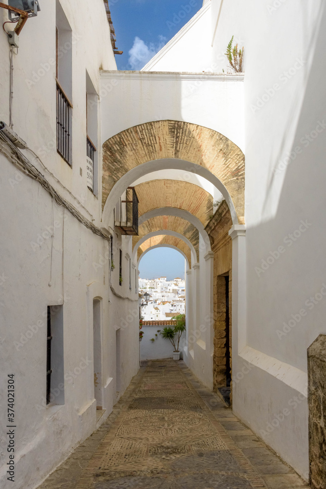 Vejer de la Frontera. Typical white village of Spain in the province of Cadiz in Andalusia, Spain