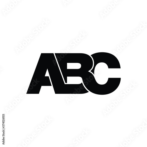 Letter ABC simple monogram logo design vector