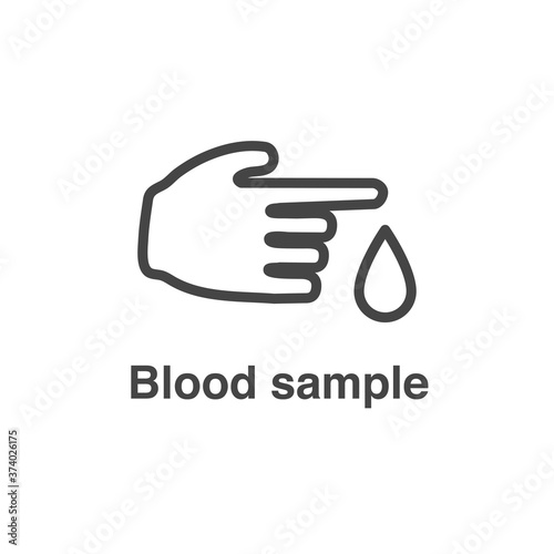 Blood testing and work icon showing one aspect of blood draw process