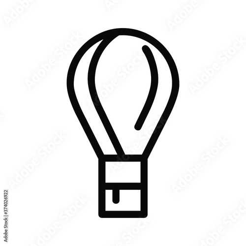 air ballon icon or logo in outline 