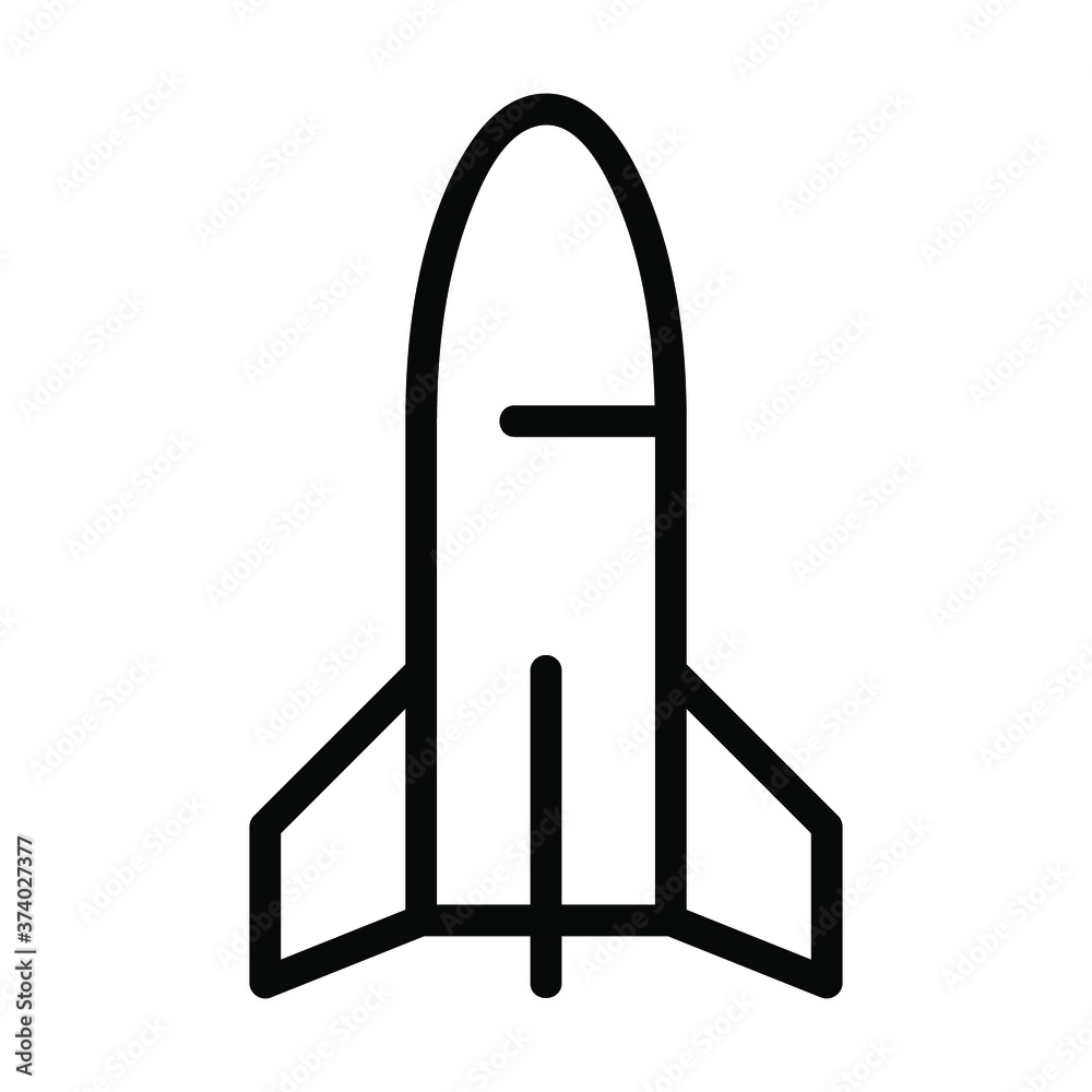 rocket icon or logo in outline
rocket icon or logo in outline