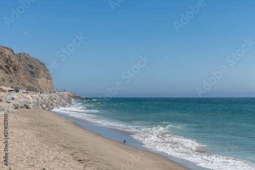 Scenic Thornhill Broome Beach vista on a beautiful clear sunny day, Southern California photo