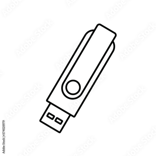 Flash drive line icon