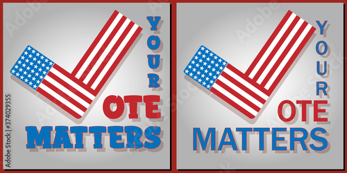 banner design. American patriotic background election day. Political election campaign.