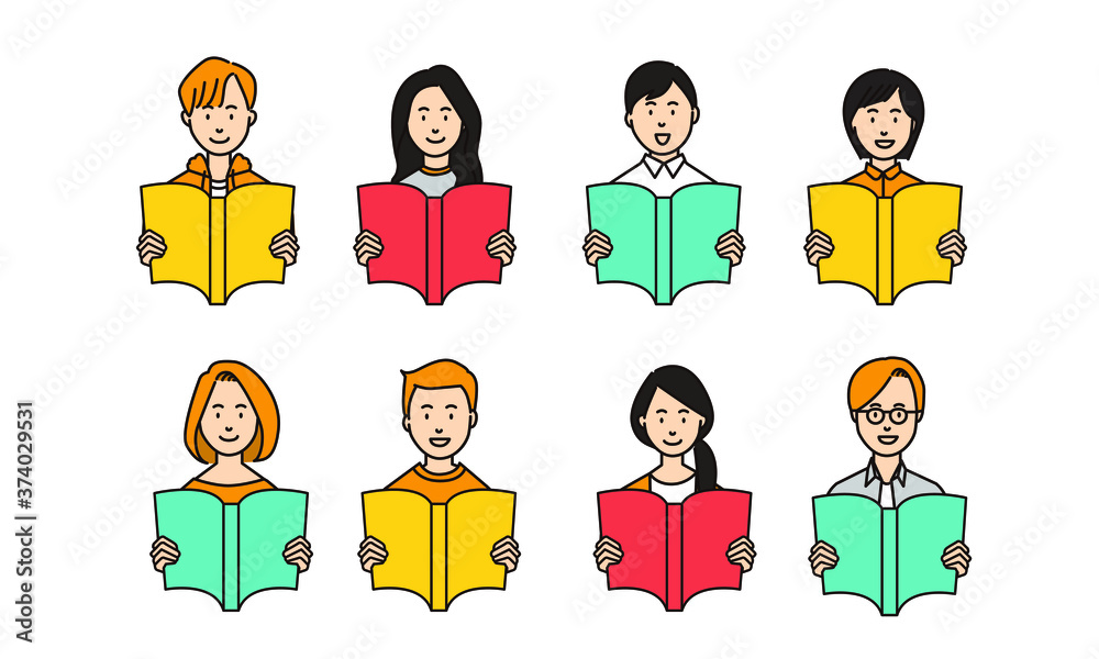 読書する8人のアイコン