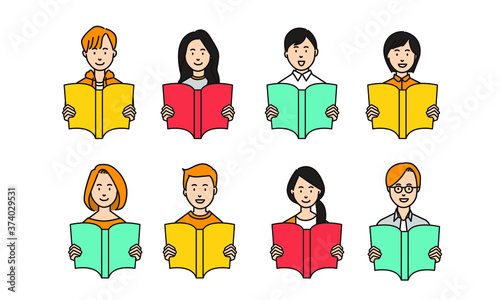 読書する8人のアイコン