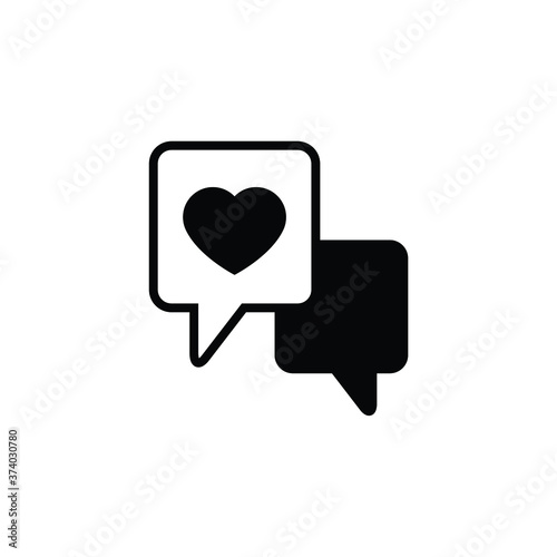Loving talking icon vector isolated on white © Flatman vector 24