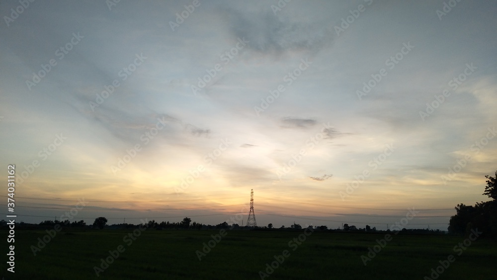 sunset in the field sunset in the field