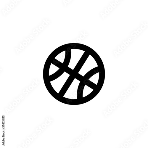 Basketball icon vector isolated on white