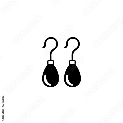 Earring icon vector isolated on white