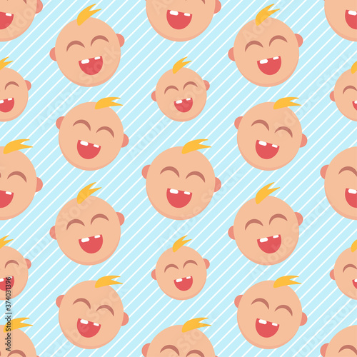 baby smile seamless pattern vector illustration 