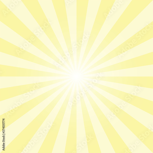 Soft yellow color burst background. Banana yellow sunburst background. Abstract sunburst background design for various purposes.
