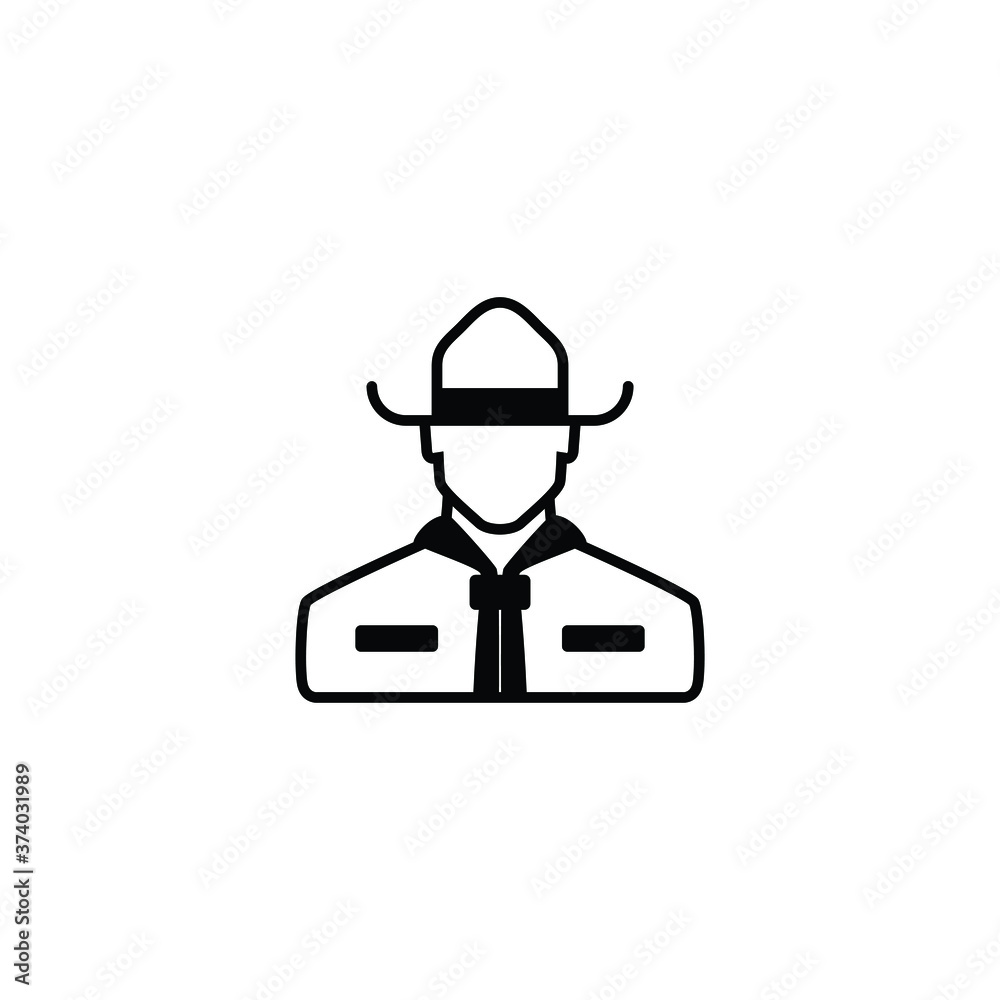 Scout icon vector isolated on white