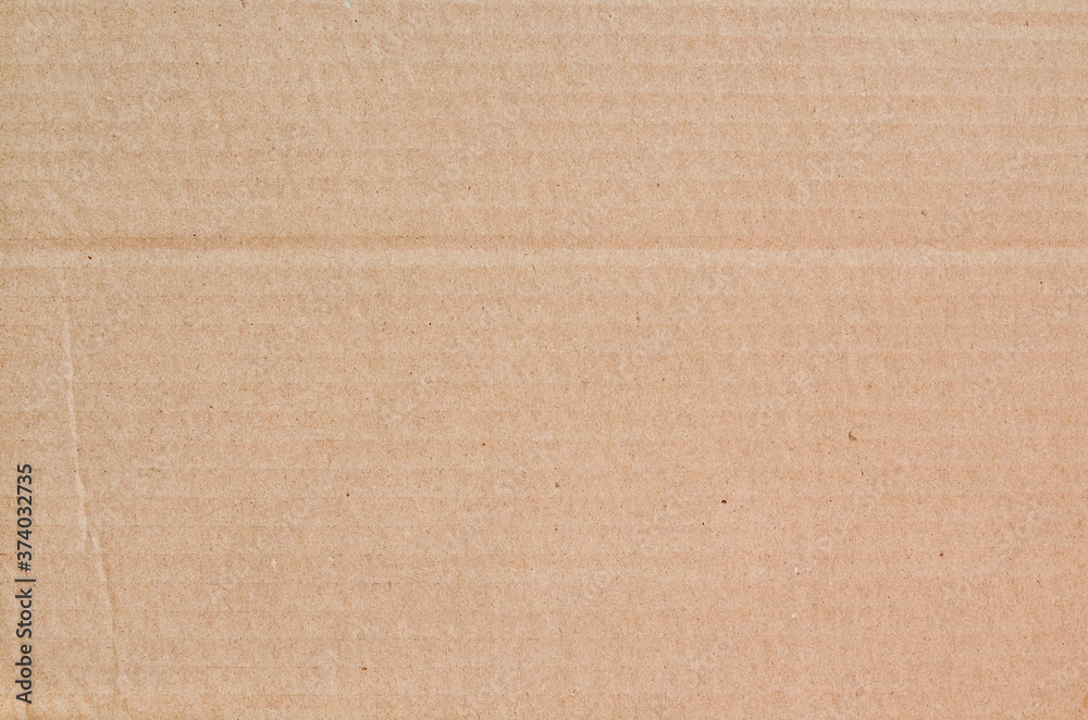 Fototapeta premium Cardboard sheet texture background, detail of recycle brown paper box pattern.