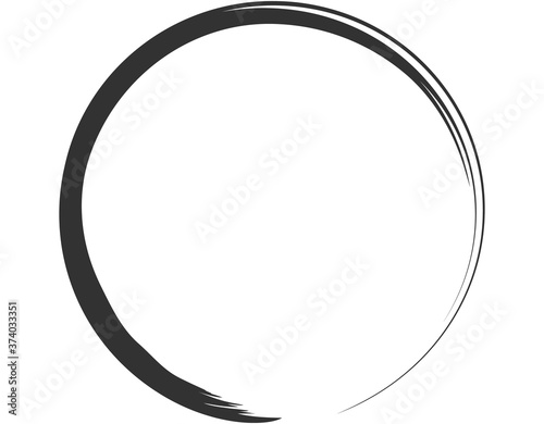 手描きの円 5