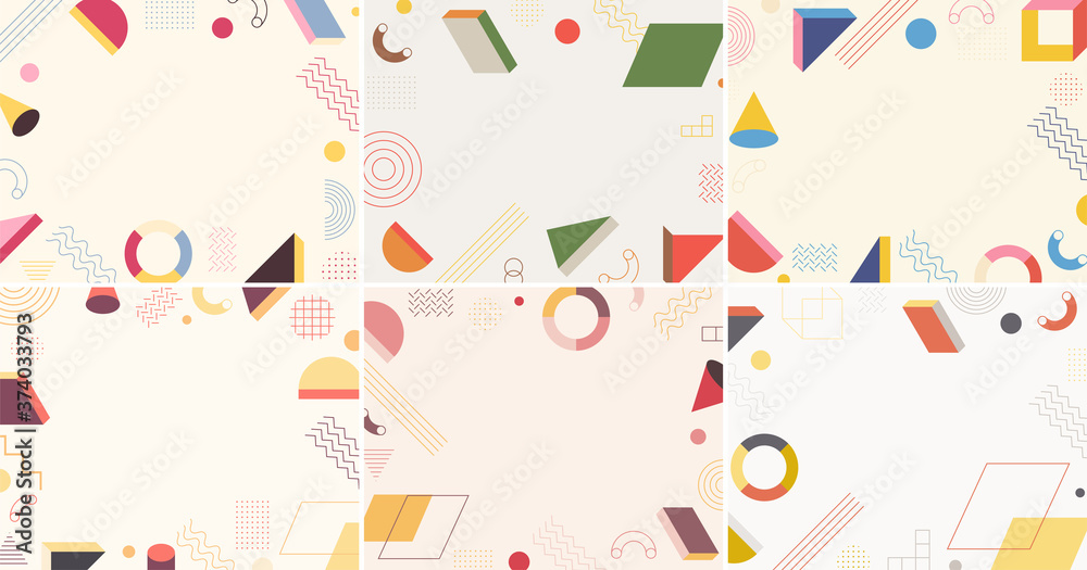 A pattern background in which various shapes are randomly scattered. flat design style minimal vector illustration. A pattern background in which various shapes are randomly scattered. flat design style minimal vector illustration.