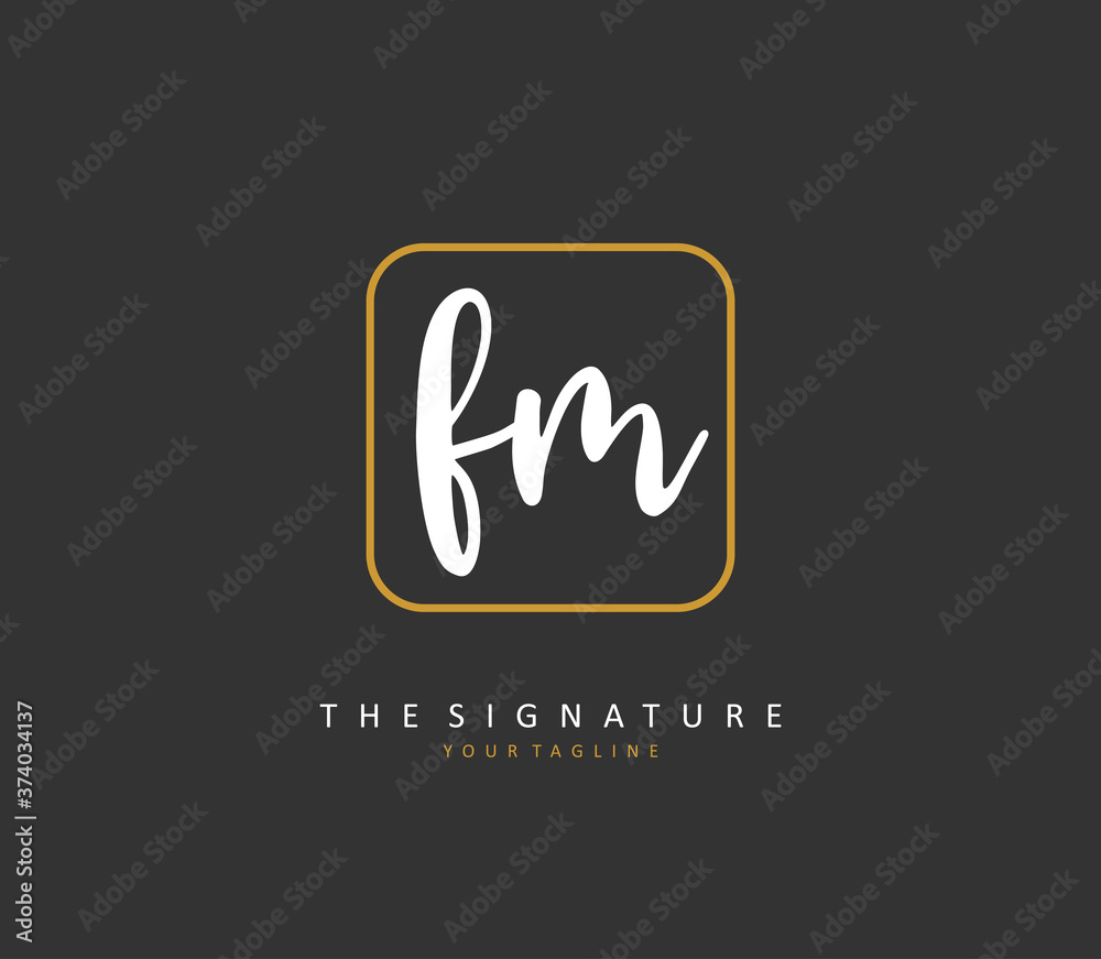 F M FM Initial letter handwriting and signature logo. A concept handwriting initial logo with template element. F M FM Initial letter handwriting and signature logo. A concept handwriting initial logo with template element.