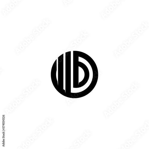 WB WBD logo design template elements