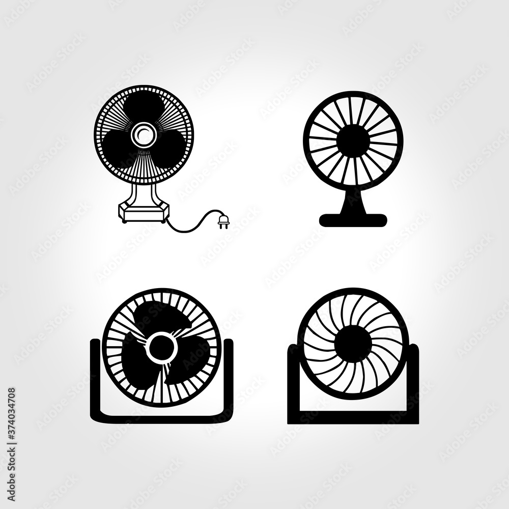 set of fan icons set of fan icons