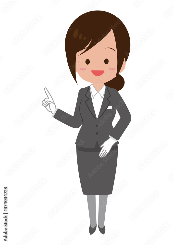 説明する女性スタッフ 説明する女性スタッフ