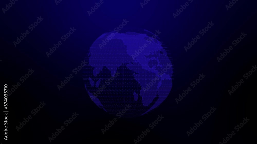 Amazing blue color 3d background technology earth animation video footage Amazing blue color 3d background technology earth animation video footage