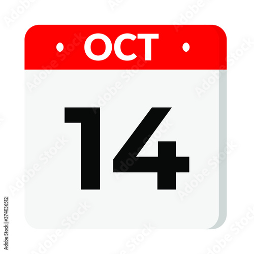14 Oct calendar icon